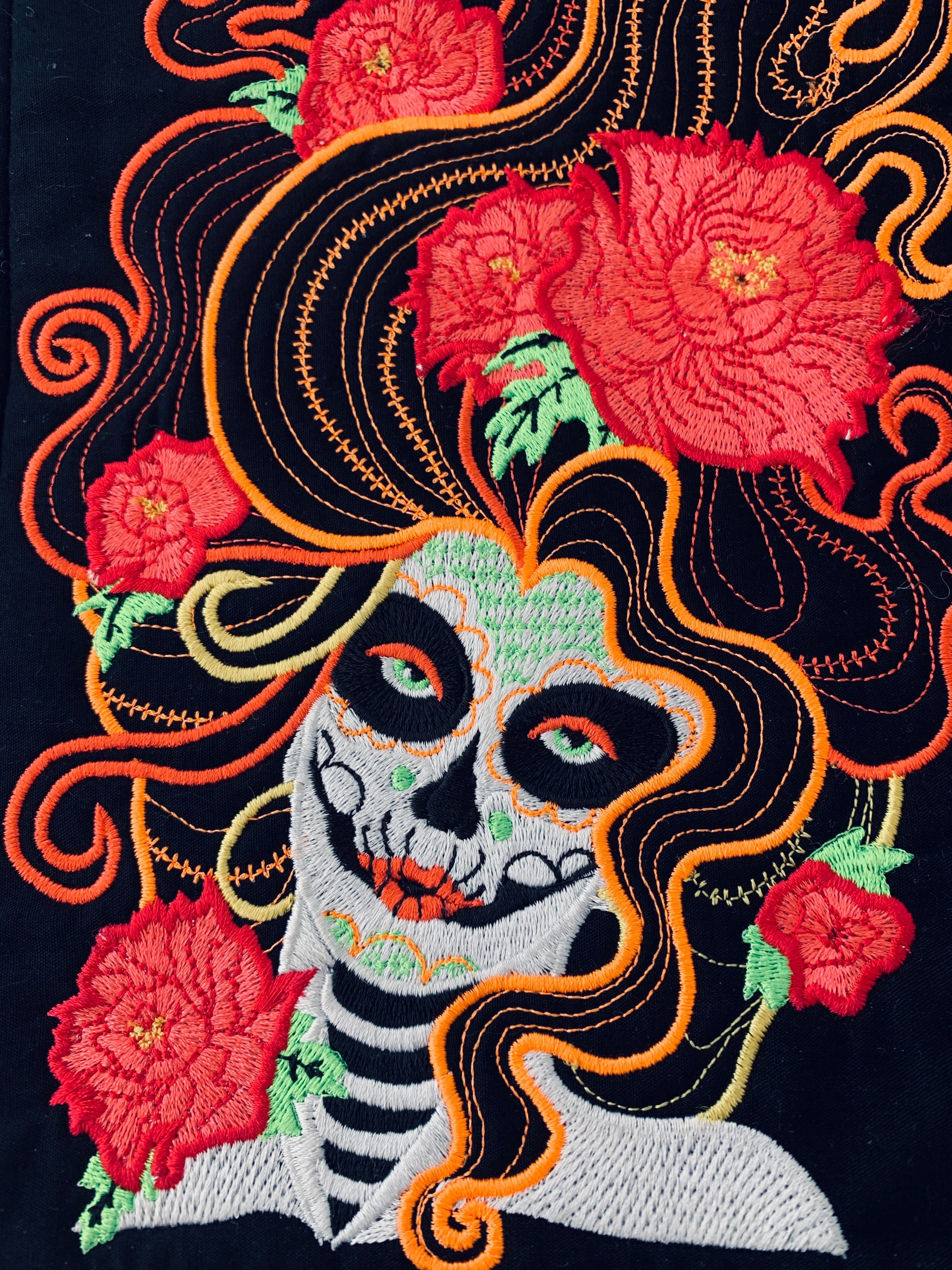 Dia de los Muertos Day of the Dead 'in the hoop' machine embroidery designs