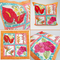 Tropical Flowers Window Cushion 4x4 5x5 6x6 7x7 8x8 - Sweet Pea In The Hoop Machine Embroidery Design