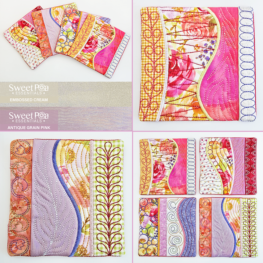 Freeform Coasters and sweet pea essentials used