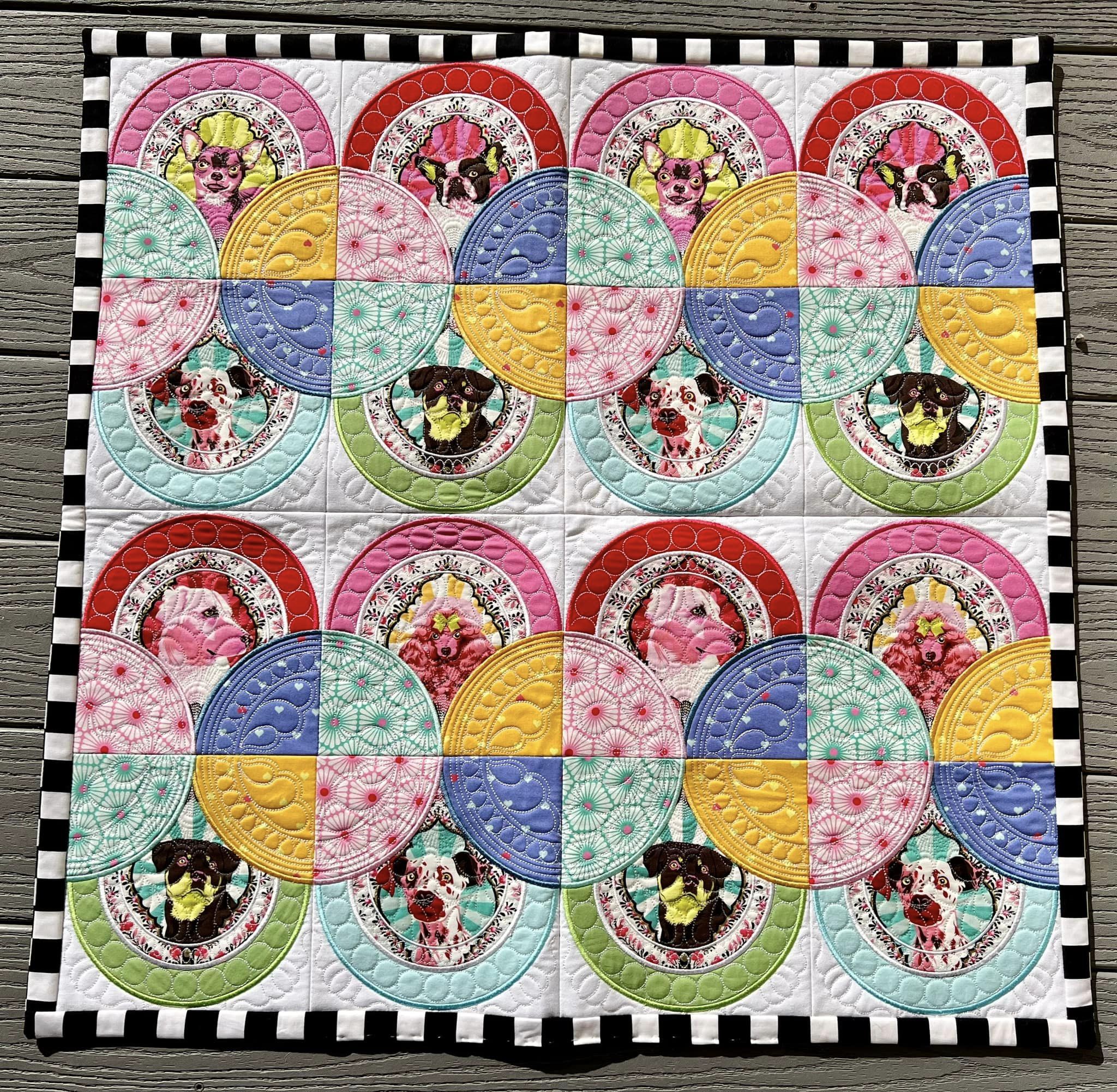 Scallop Block and Quilt 4x4 5x5 6x6 7x7 In the hoop machine embroidery designs