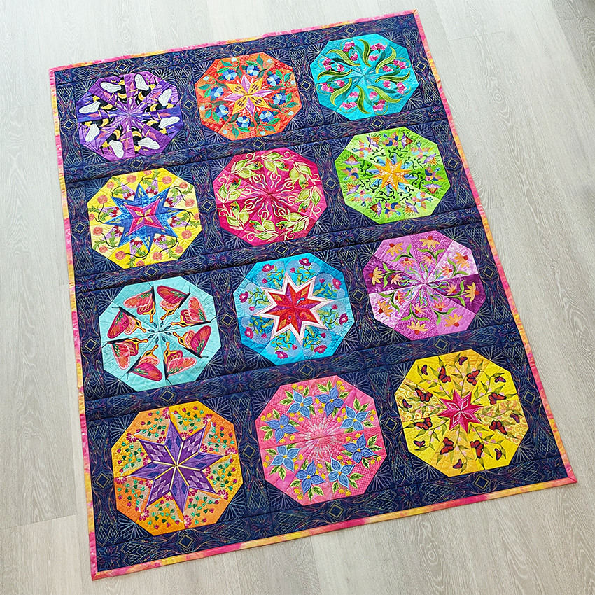 BOM Kaleidoscope Quilt - Bulk Pack In the hoop machine embroidery designs