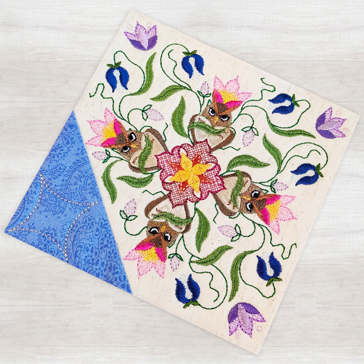 BOM Woodland Wonderland Quilt - Block 11 In the hoop machine embroidery designs