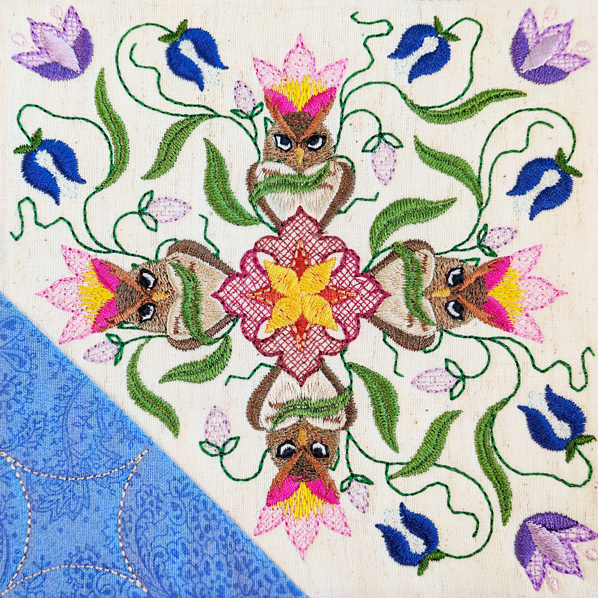 BOM Woodland Wonderland Quilt - Block 11 In the hoop machine embroidery designs