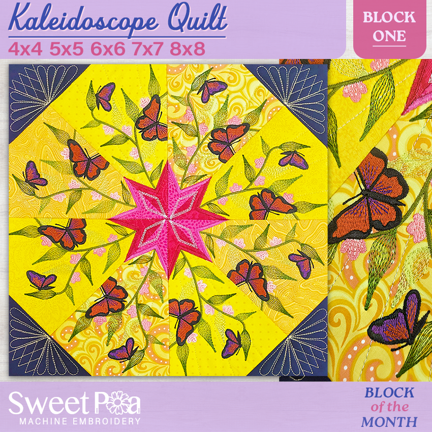 BOM Kaleidoscope Quilt - Block 1