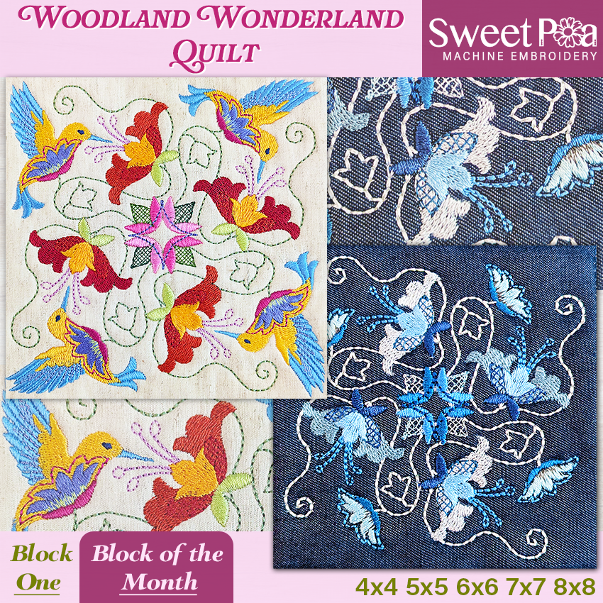 BOM Woodland Wonderland Quilt - Block 1