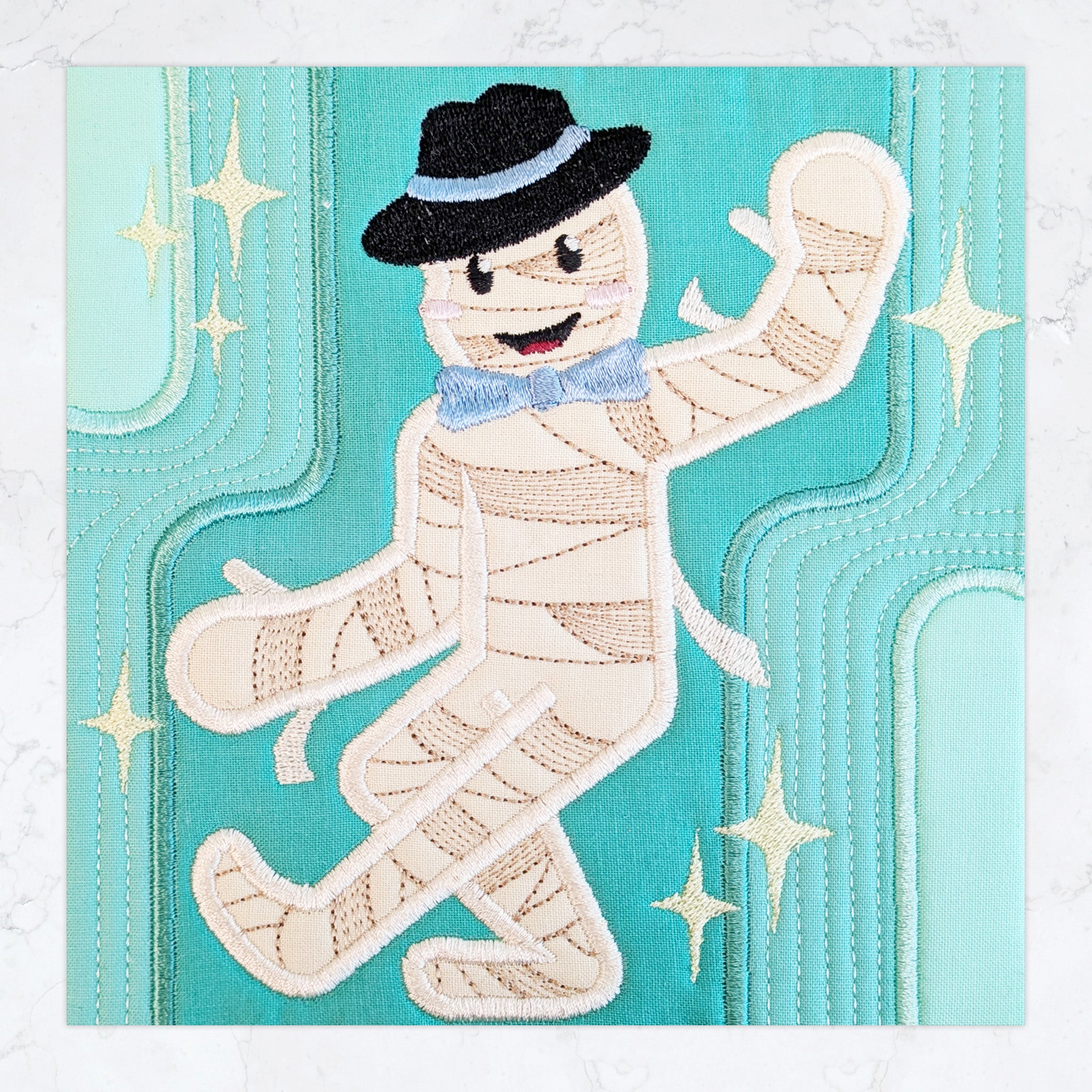 BOW Monster Dance Quilt - Block 10 In the hoop machine embroidery designs