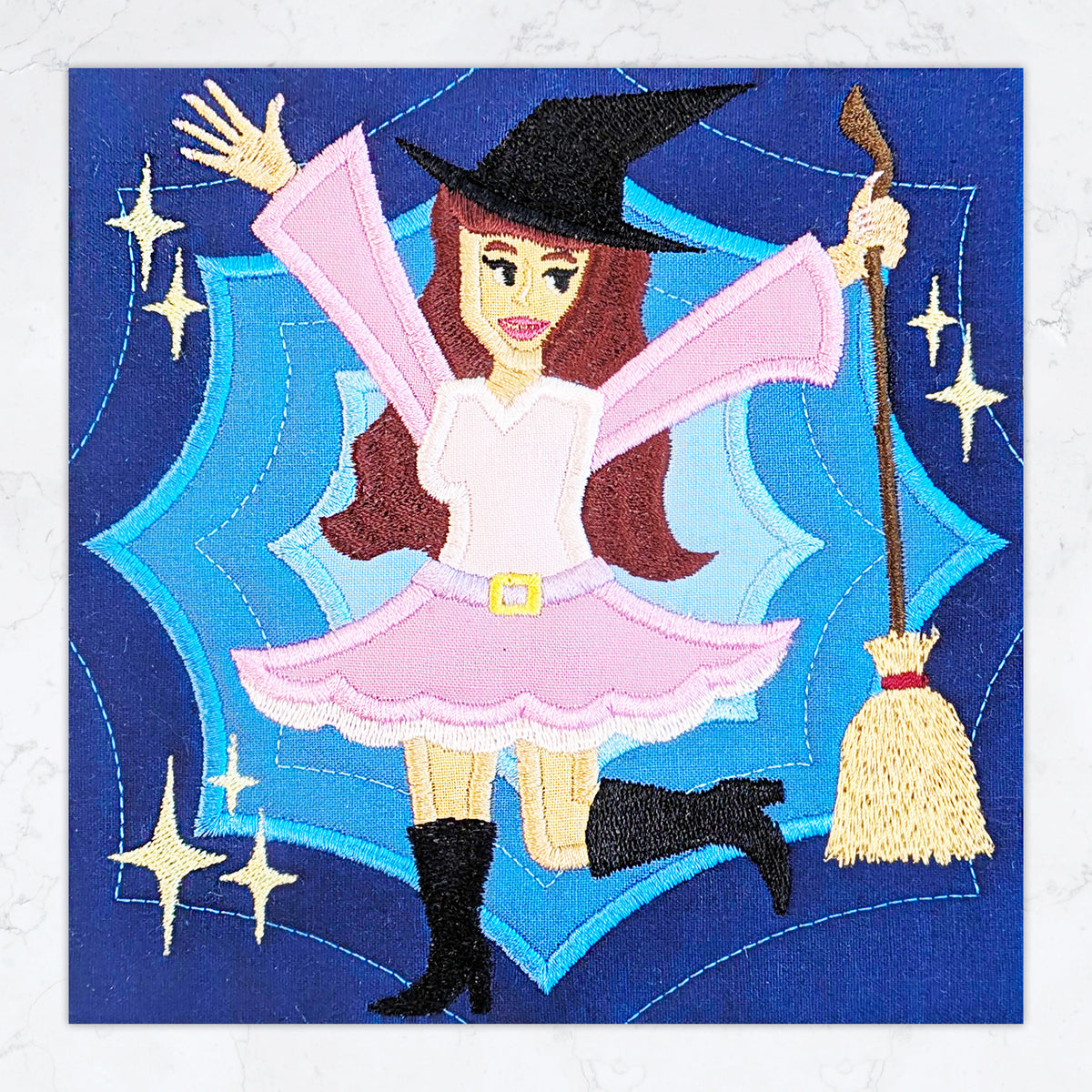 BOW Monster Dance Quilt - Block 12 In the hoop machine embroidery designs