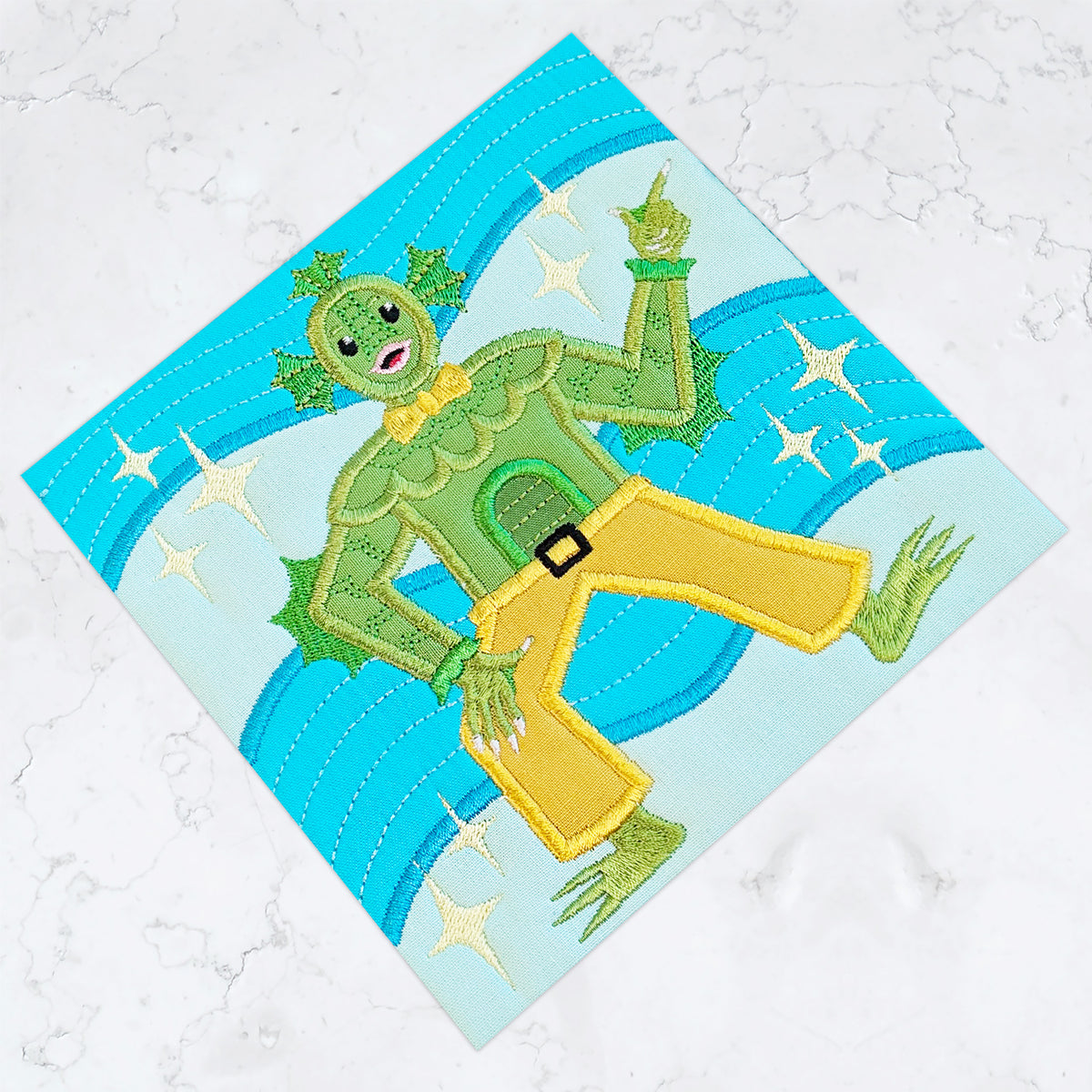BOW Monster Dance Quilt - Block 16 In the hoop machine embroidery designs