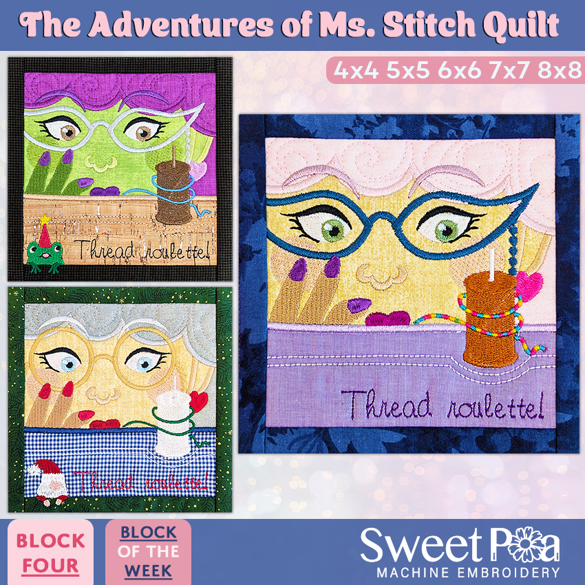 BOW The Adventures of Ms. Stitch - Block 4