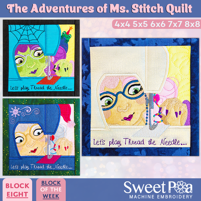 BOW The Adventures of Ms. Stitch - Block 8