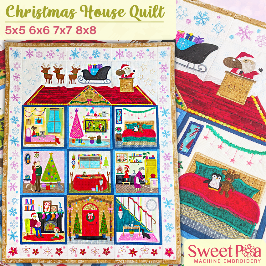 BOW Christmas House Quilt - Bulk Pack