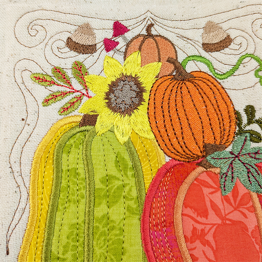 BOW Fall Quilt Block 9 close up 1