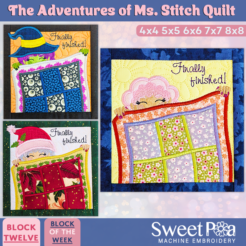 BOW The Adventures of Ms. Stitch - Block 12