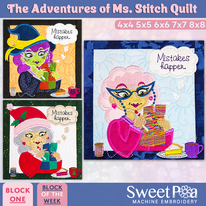 BOW The Adventures of Ms. Stitch - Block 1