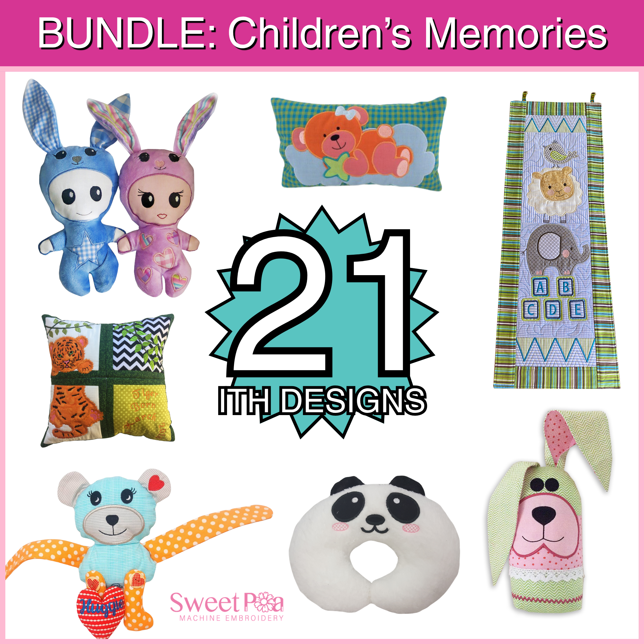BUNDLE: Children's Memories In the hoop machine embroidery designs