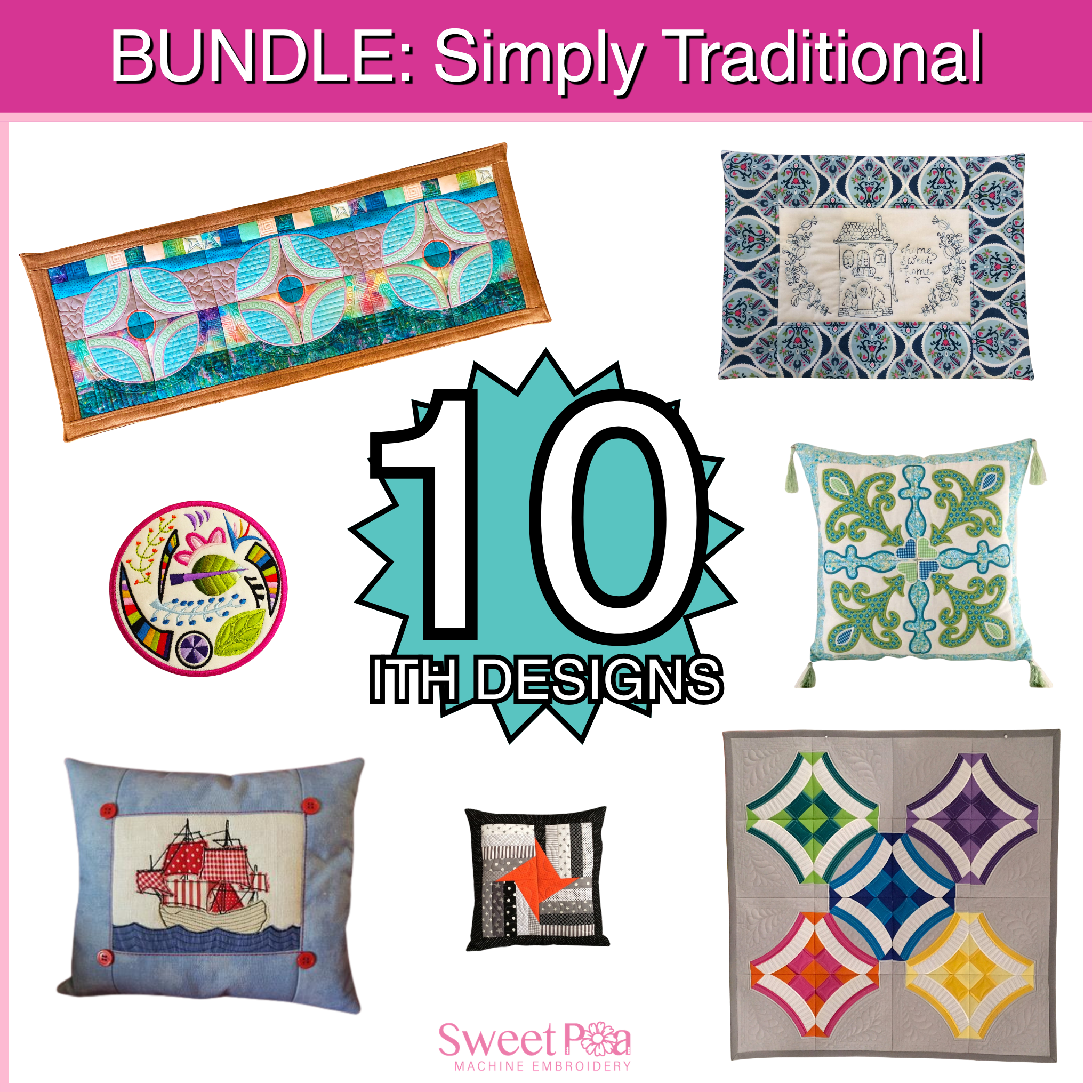 BUNDLE: Simply Traditional In the hoop machine embroidery designs
