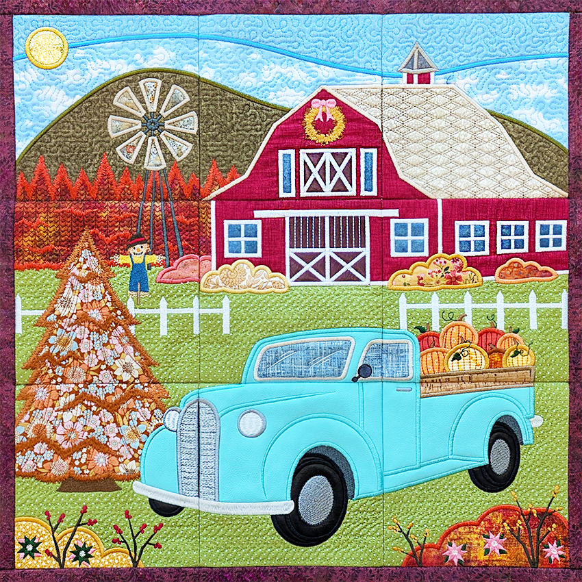 Barn Scene Mini Quilt or Hanger