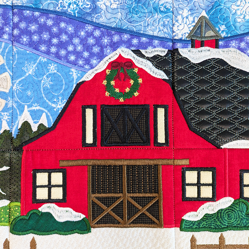Barn Scene Mini Quilt or Hanger