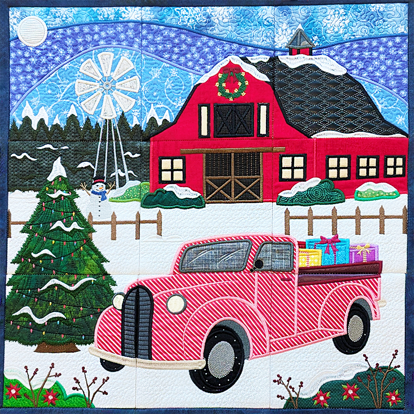 Barn Scene Mini Quilt or Hanger