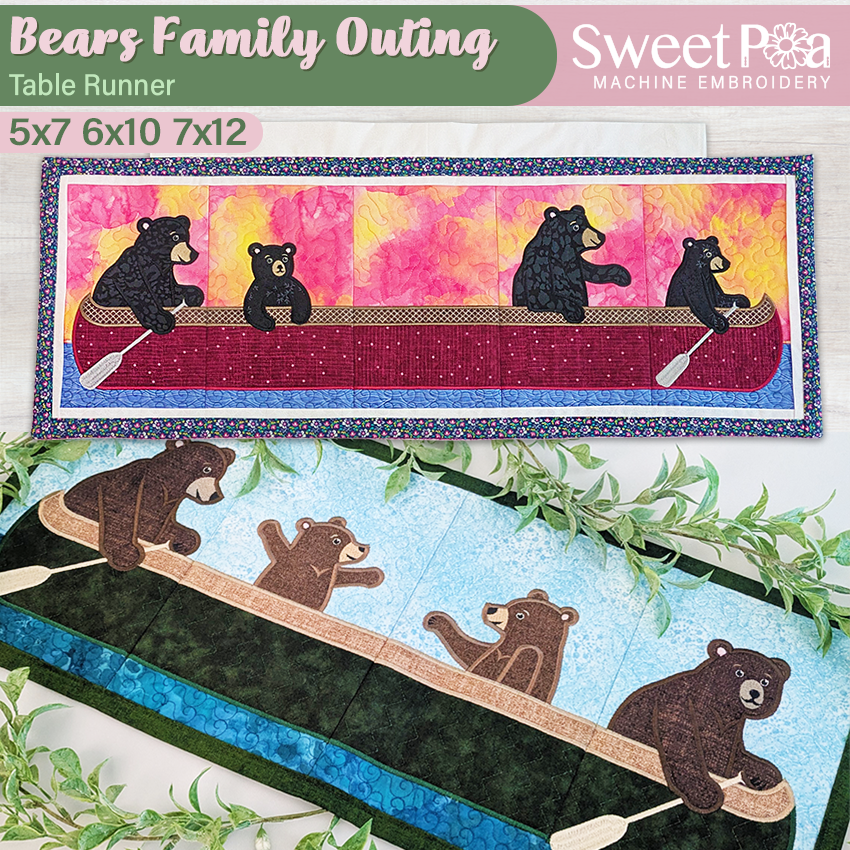 Bears Family Outing Table Runner