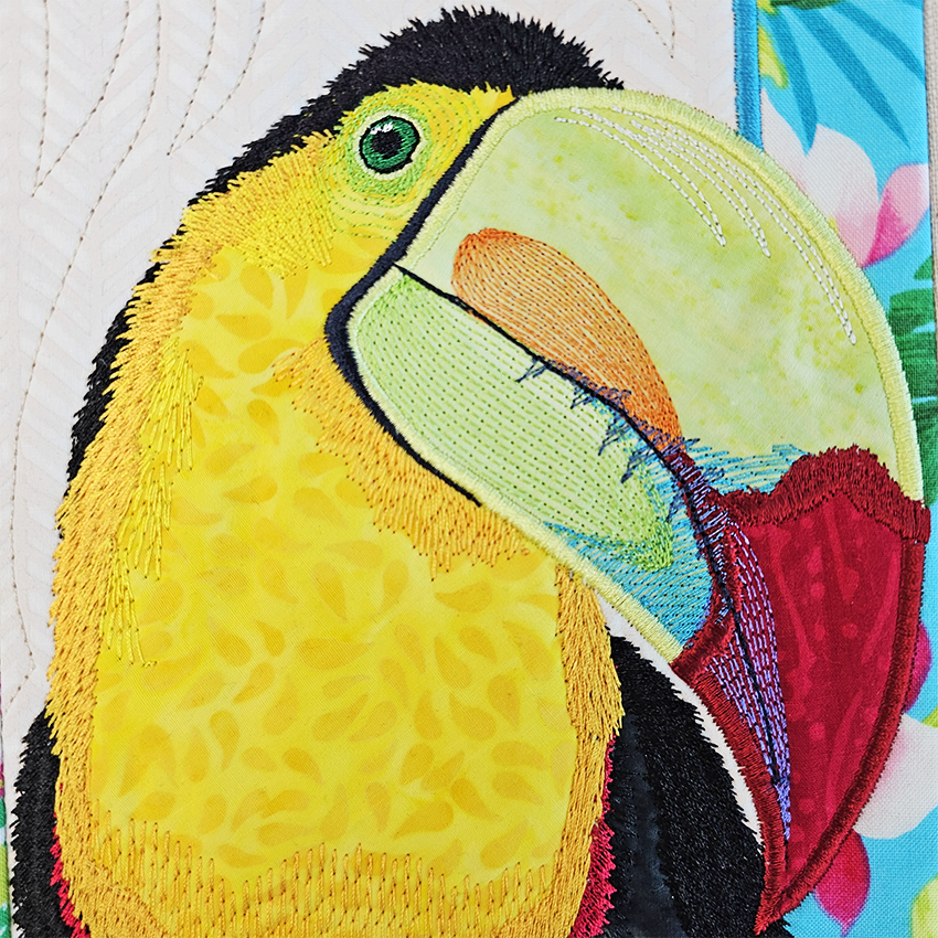 Beautiful Birds Table Runner In the hoop machine embroidery designs