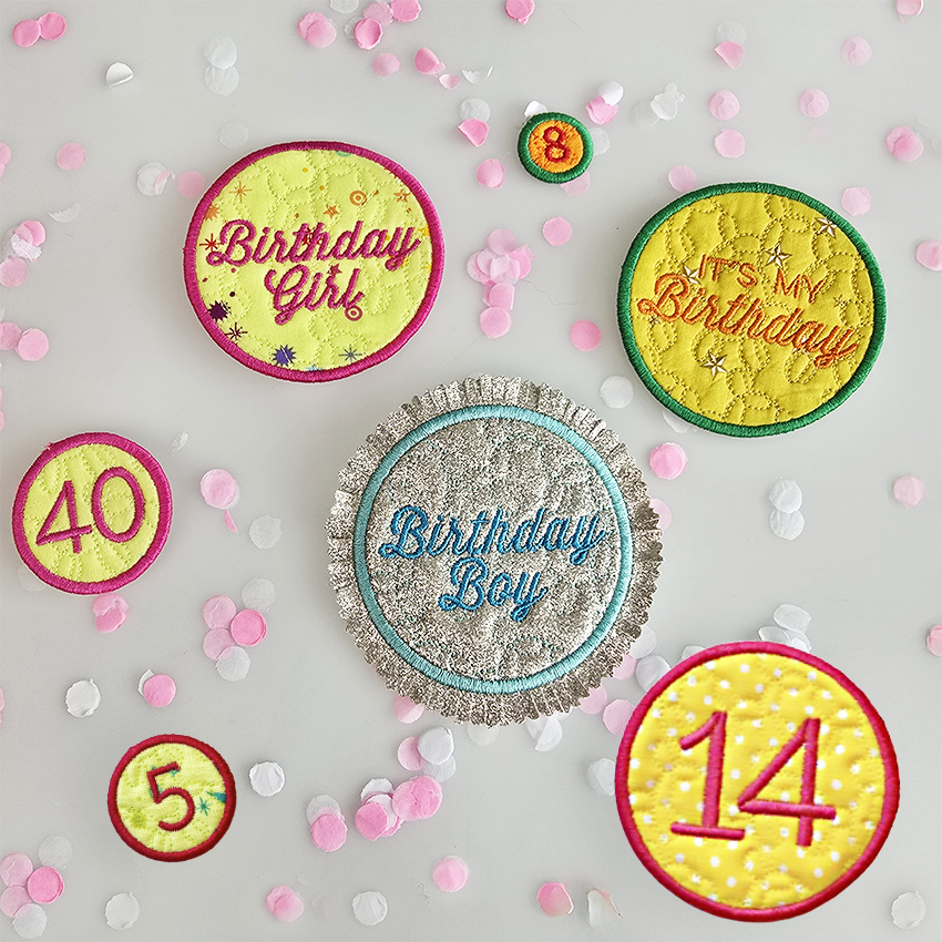 Birthday Badges and Party Hat Numbers