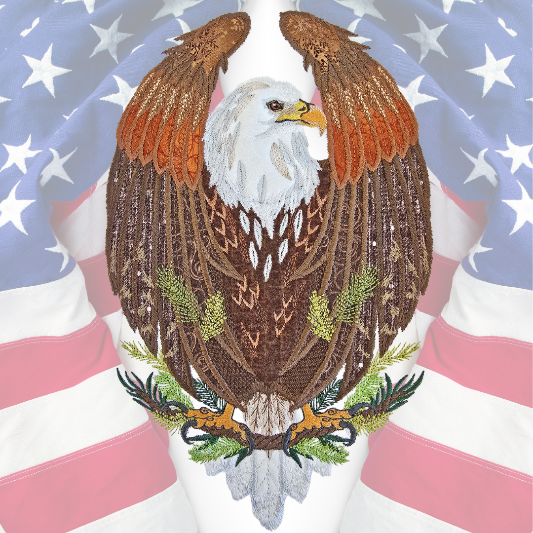 Eagle Embroidery Applique In the hoop machine embroidery designs