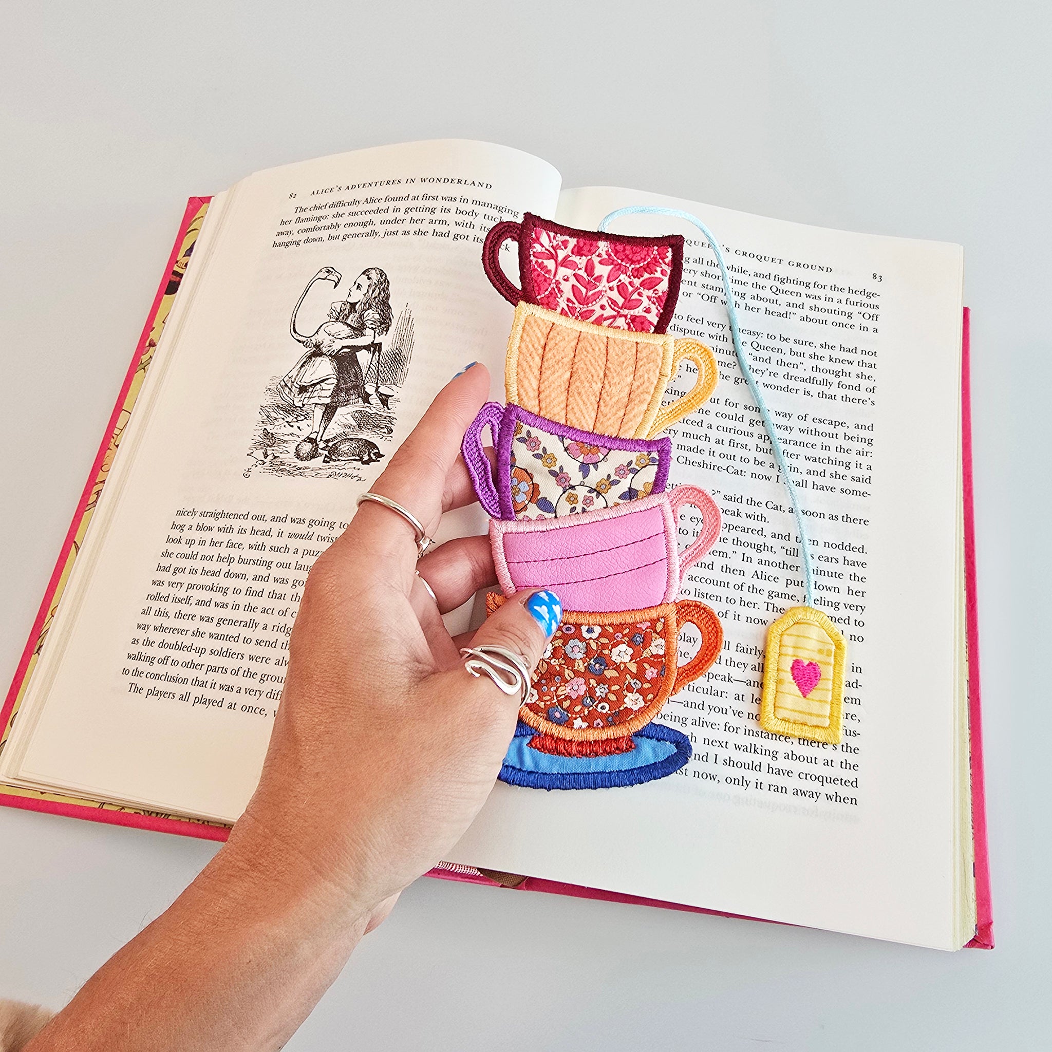 Book Stack Bookmarks In the hoop machine embroidery designs