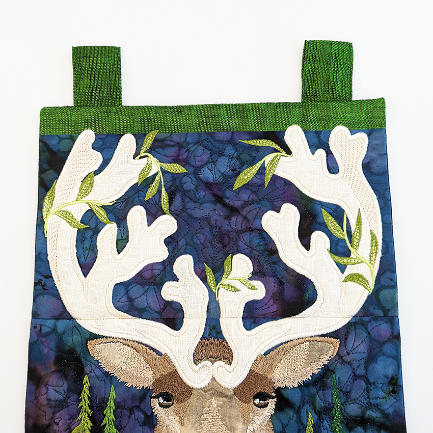 Caribou Reindeer Hanger In the hoop machine embroidery designs