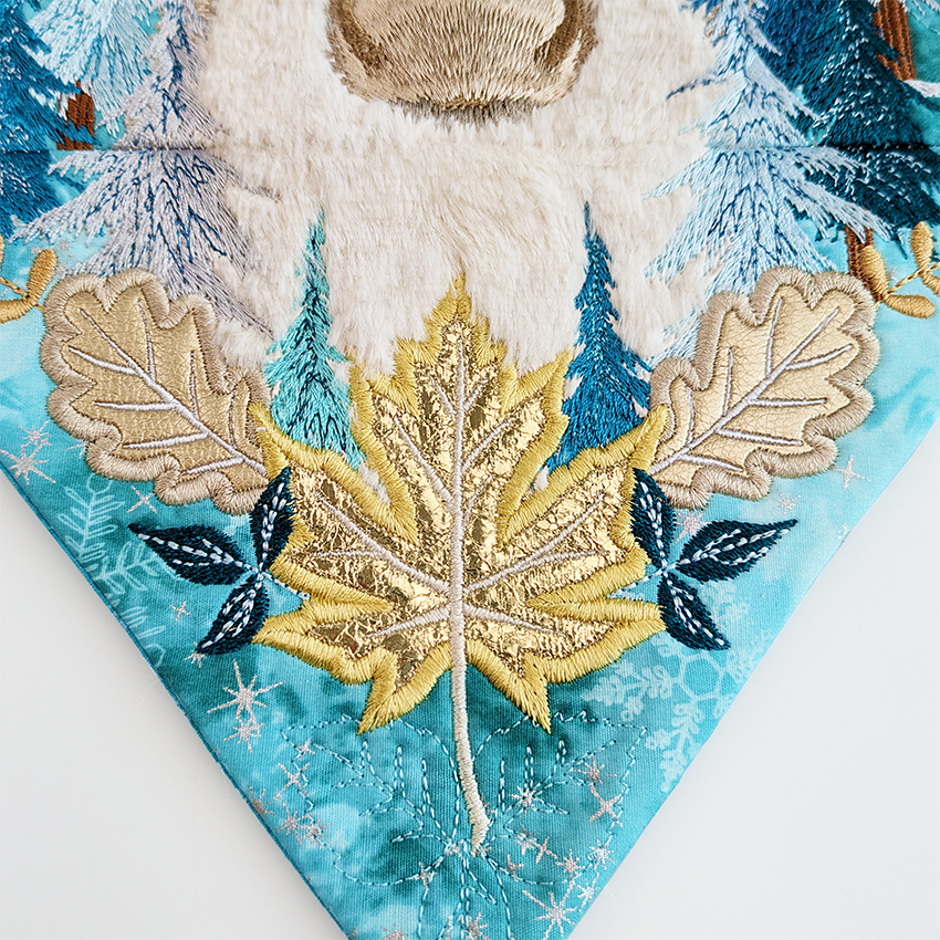 Caribou Reindeer Hanger In the hoop machine embroidery designs