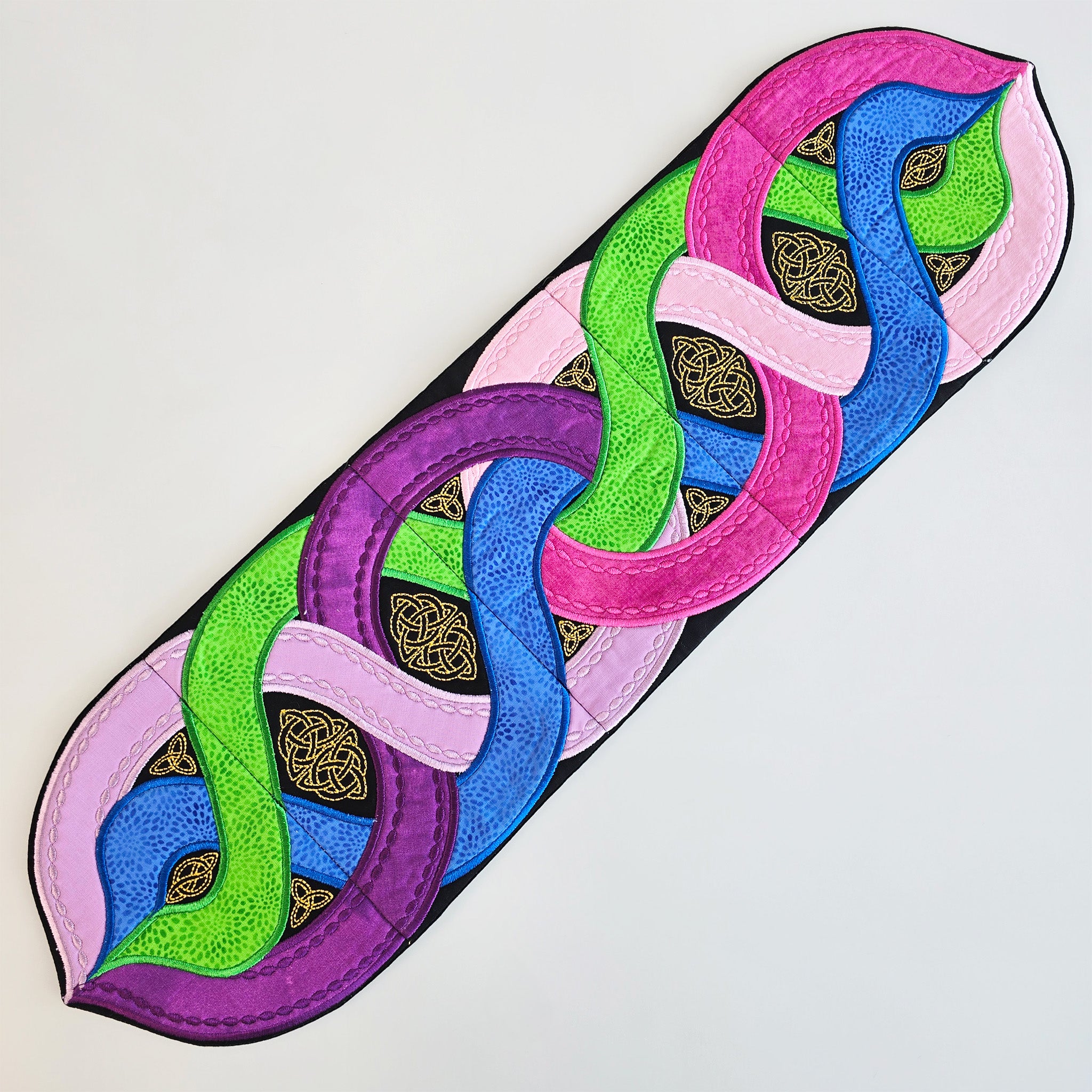 alternative colourful celtic braids runner