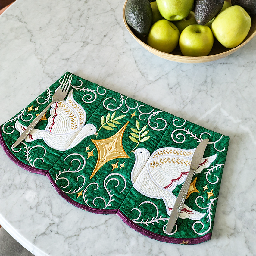 Christmas Dove Placemat