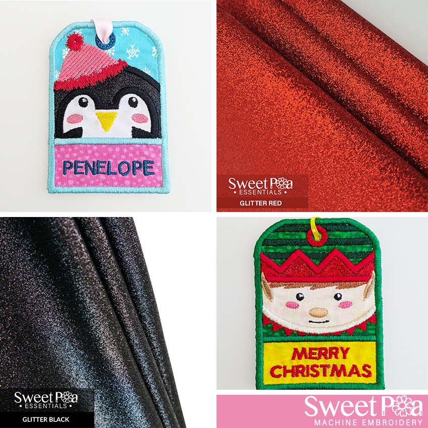 christmas tags and sweet pea essentials used