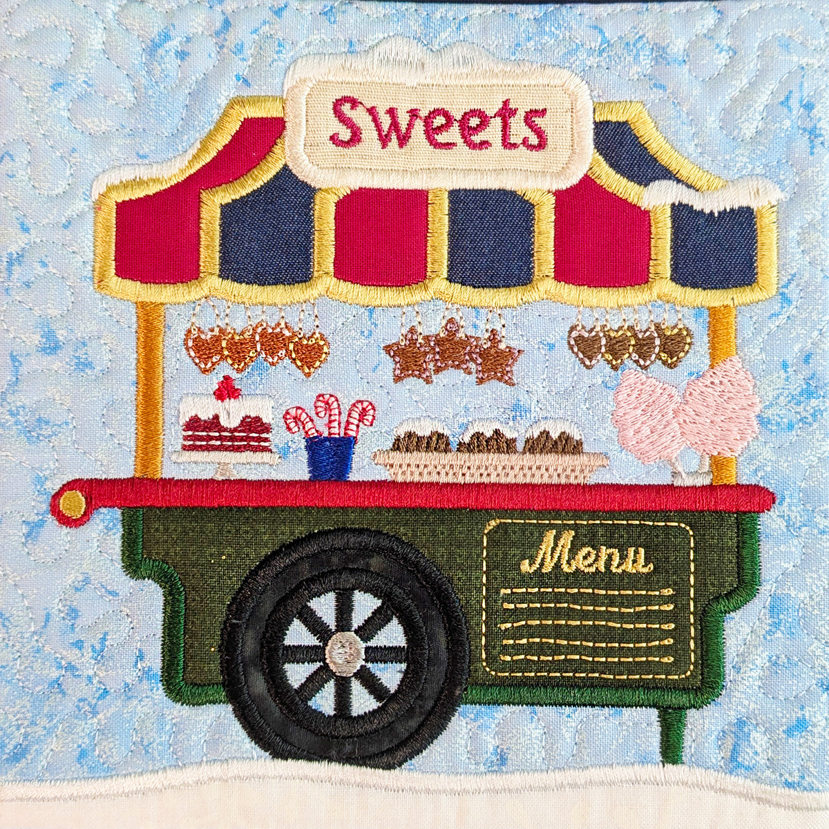 Christmas Market Quilt In the hoop machine embroidery designs