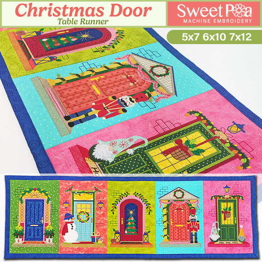 Christmas Door Table Runner