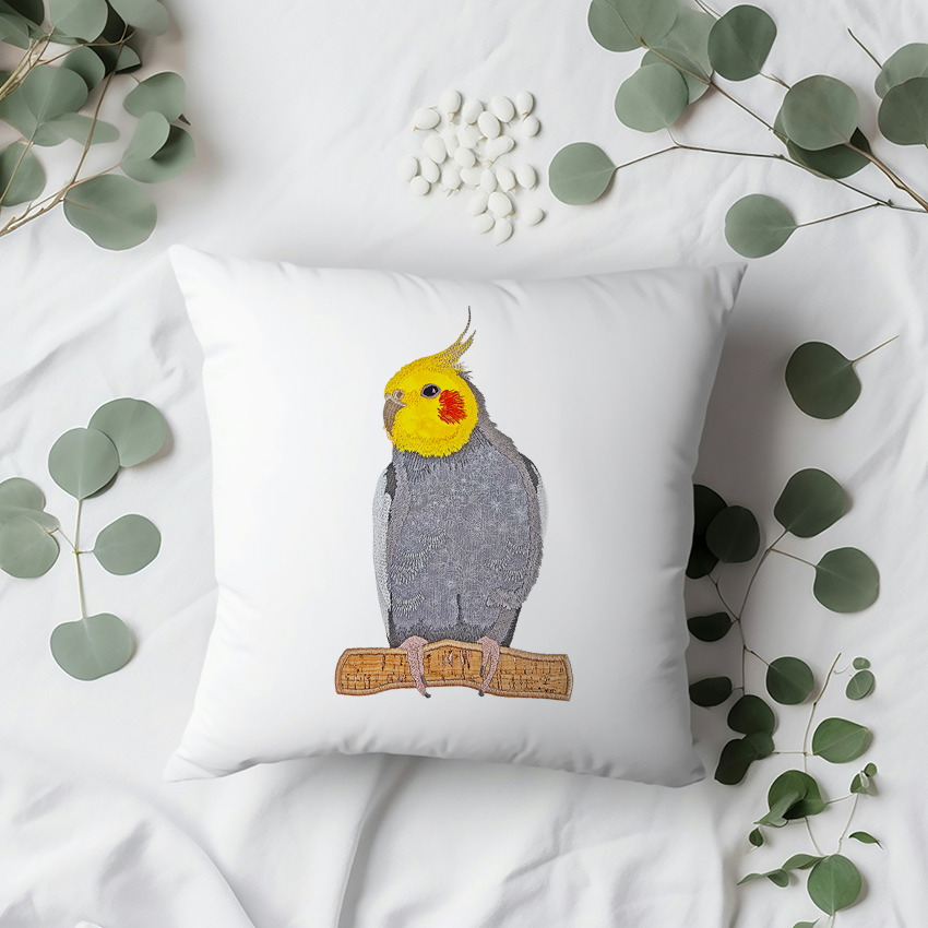Australian Cockatiel Applique In the hoop machine embroidery designs