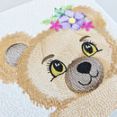 Cute Embroidered Animals with Flowers Set 5x5 6x6 7x7 8x8 - Sweet Pea In The Hoop Machine Embroidery Design