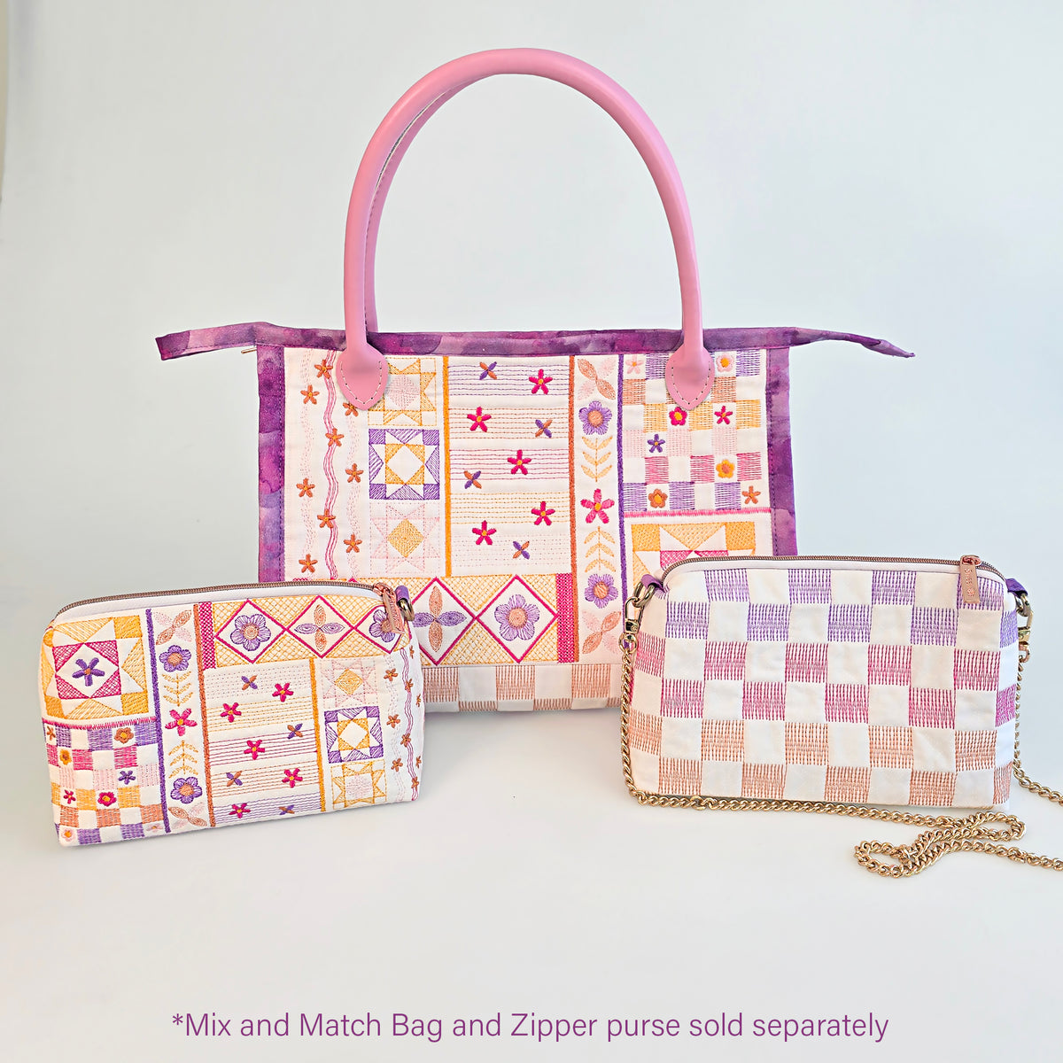 Mix and Match Bag In the hoop machine embroidery designs