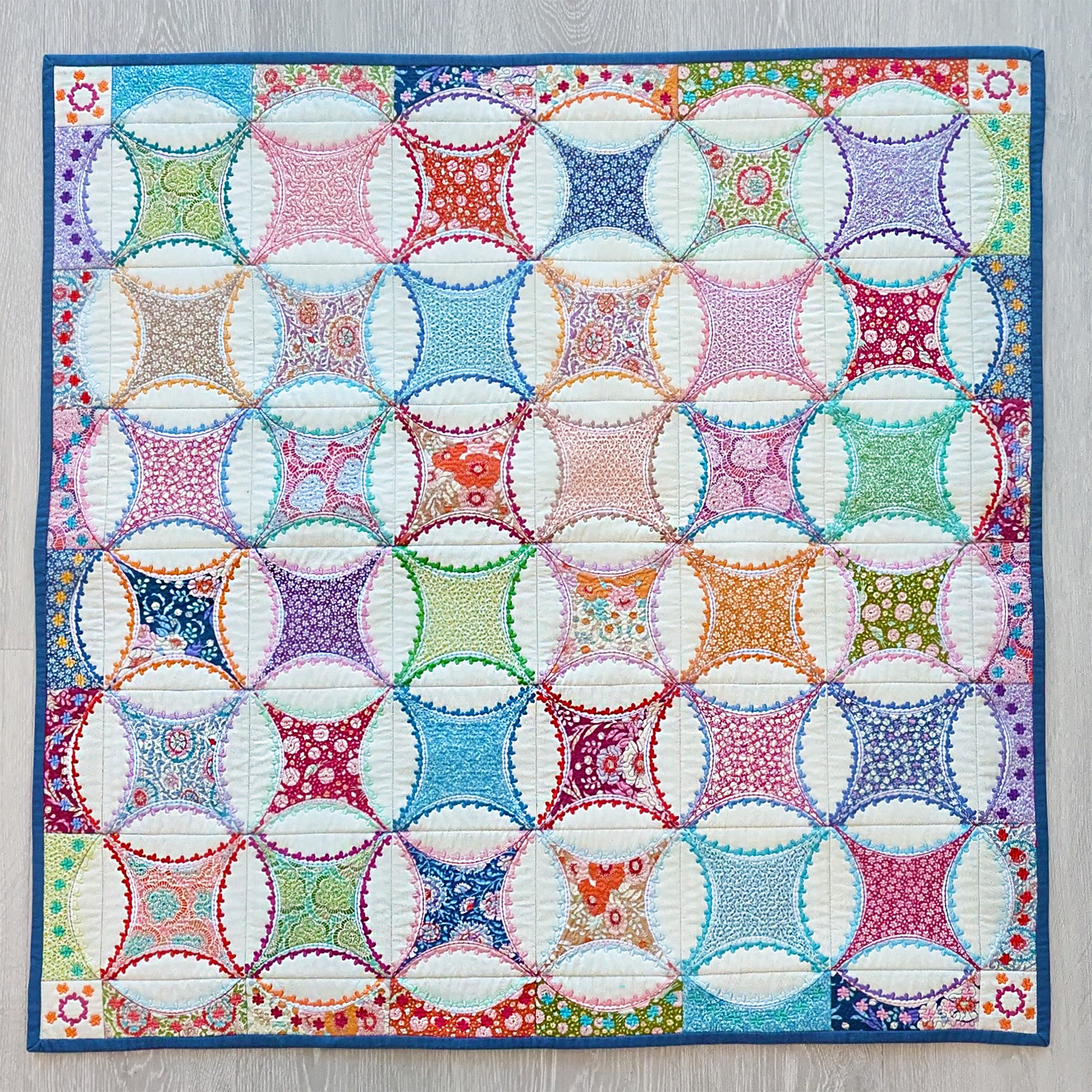 Designer Cathedral Windows Quilt In the hoop machine embroidery designs