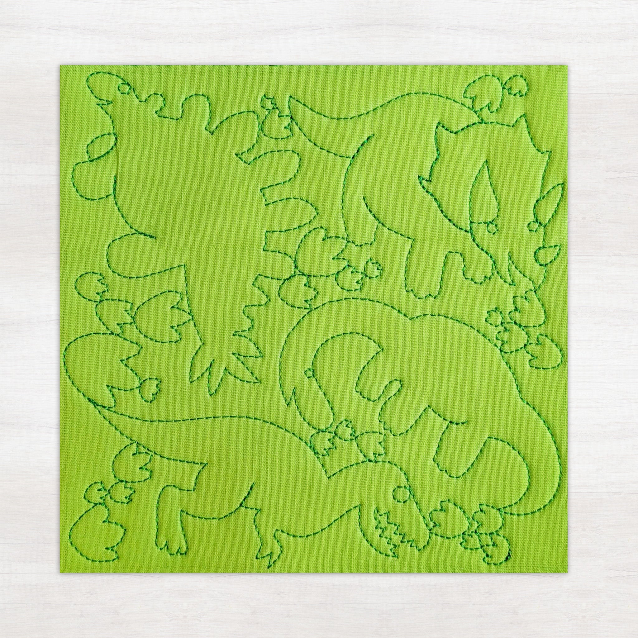 Dinosaur Quilting Design In the hoop machine embroidery designs