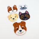 Dog Coaster Set 4x4 5x5 6x6 - Sweet Pea In The Hoop Machine Embroidery Design