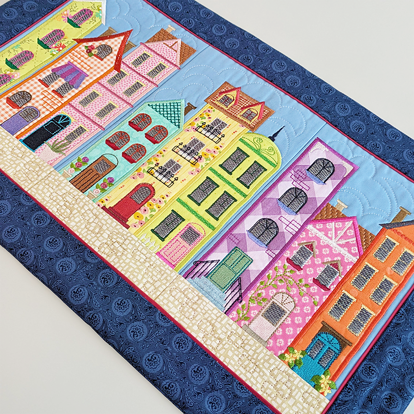 Downtown Throw Cushion In the hoop machine embroidery designs