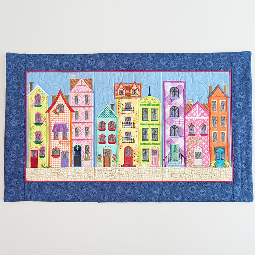 Downtown Throw Cushion In the hoop machine embroidery designs
