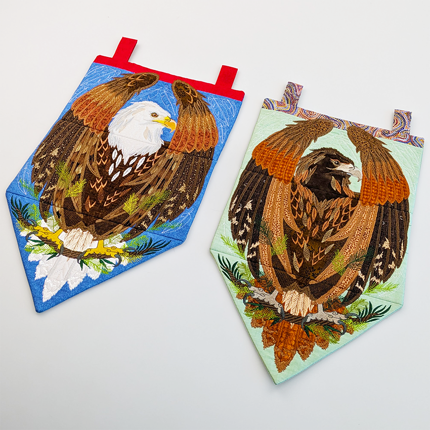 Eagle Hanger In the hoop machine embroidery designs