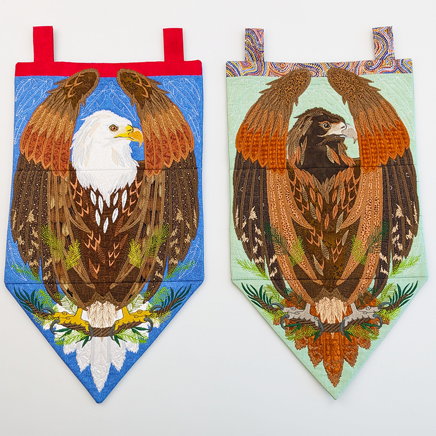 Eagle Hanger In the hoop machine embroidery designs