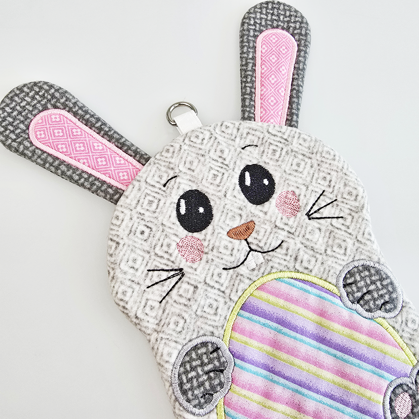 Easter Bunny Zipper Purses close up 1