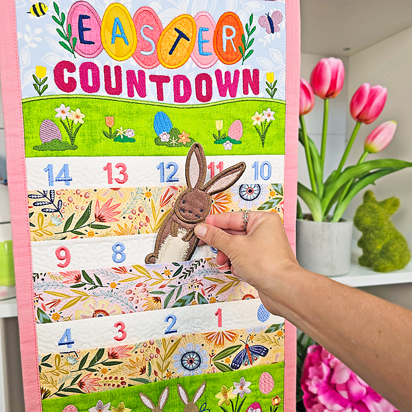 easter countdown design in use with bunny marker