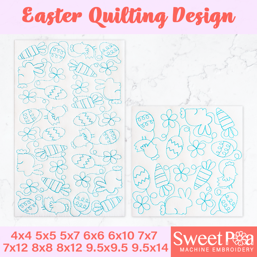 Easter Quilting Blocks In the hoop machine embroidery designs