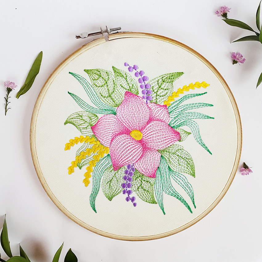 Embroidered Flowers 1