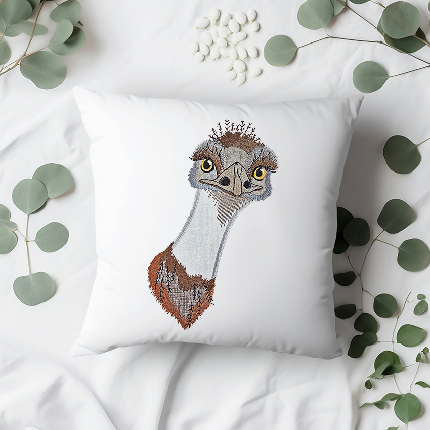 Australian Emu Applique In the hoop machine embroidery designs